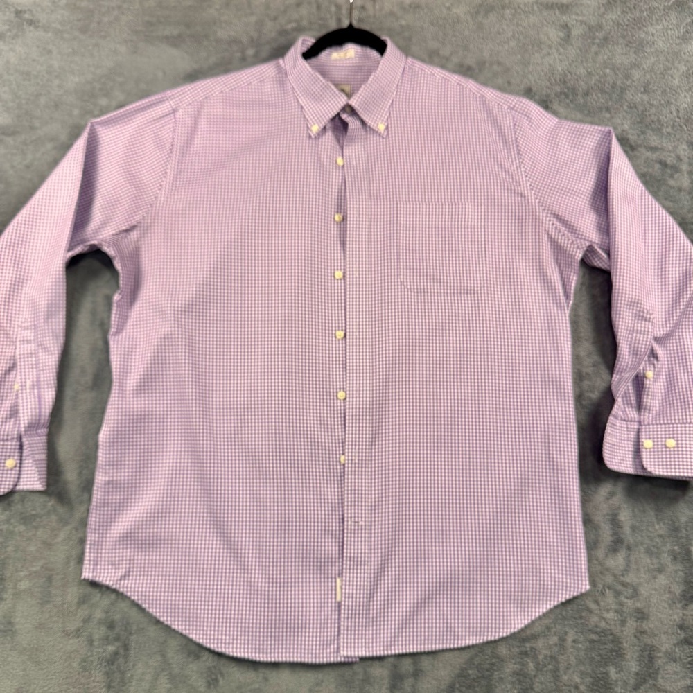 Peter Millar Lavender Checkered Button Down Shirt